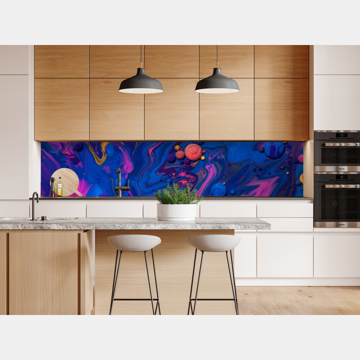 Naklejka repozycjonowalna żywe kosmiczne wiry farby – Wallissimo® Naklejka repozycjonowalna żywe kosmiczne wiry farby – Wallissimo®