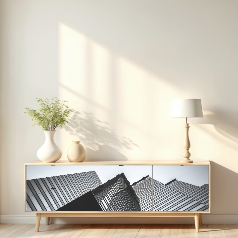 Naklejka repozycjonowalna Hongkong budynek komercyjny z bliska – Wallissimo® Naklejka repozycjonowalna Hongkong budynek komercyjny z bliska – Wallissimo®