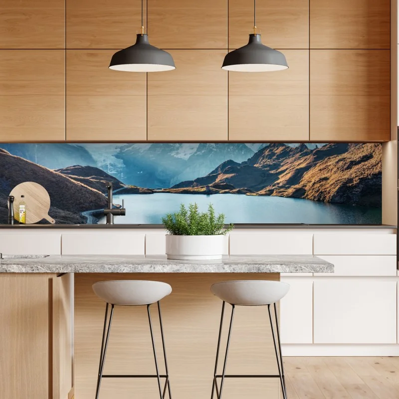 Naklejka repozycjonowalna unoszące się pęcherzyki oleju na głębokim gradiencie – Wallissimo®