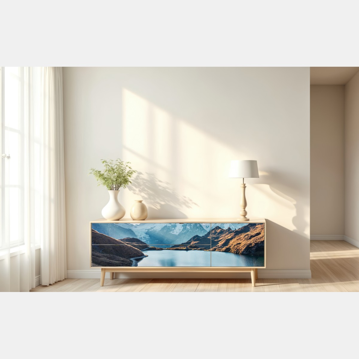 Naklejka repozycjonowalna wschód słońca nad Bachalpsee, Alpy Szwajcarskie – Wallissimo® Naklejka repozycjonowalna wschód słońca nad Bachalpsee, Alpy Szwajcarskie – Wallissimo®