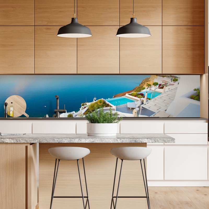 Naklejka repozycjonowalna mglista panorama górska – Wallissimo®