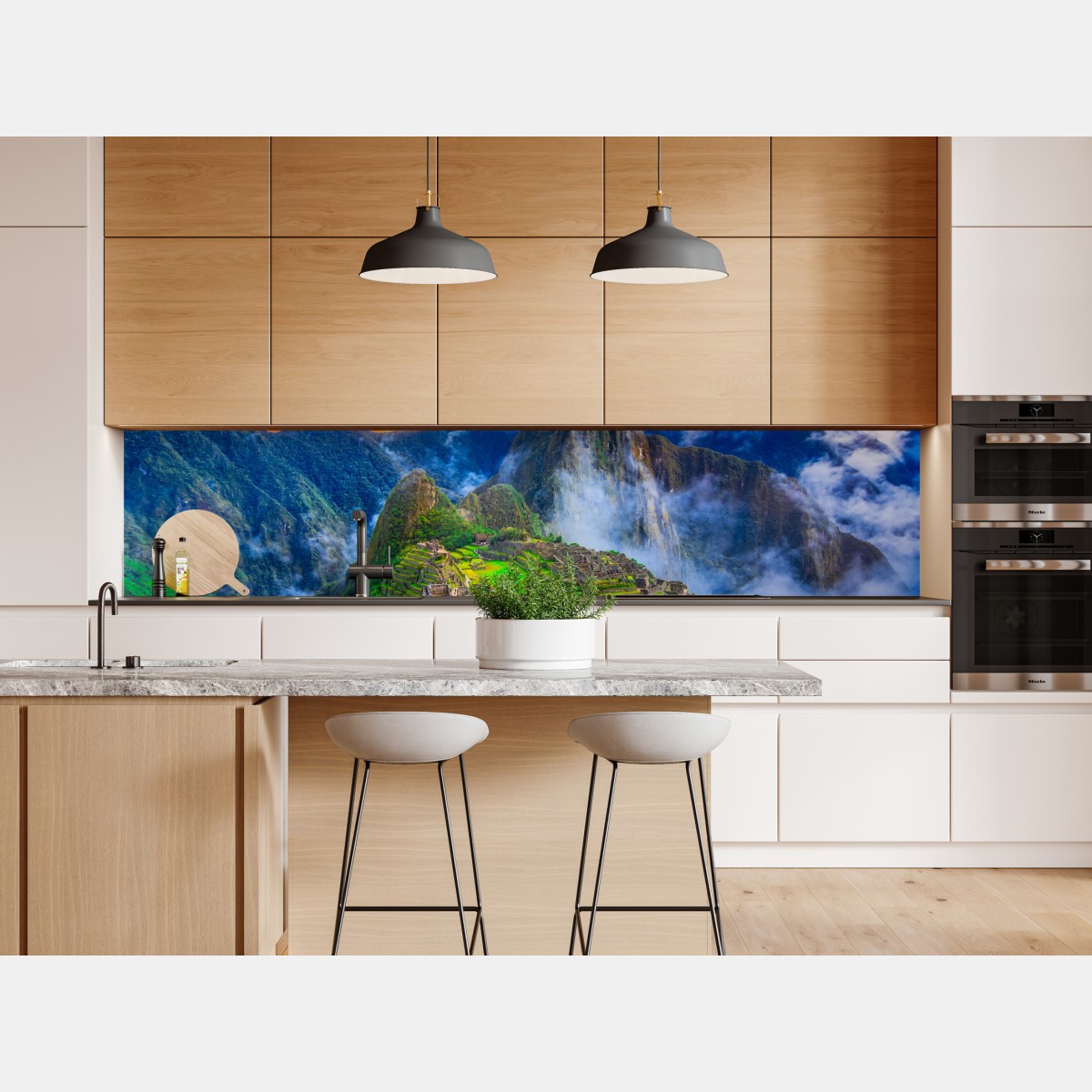 Naklejka repozycjonowalna zachód słońca nad Machu Picchu starożytna Inkaska cytadela – Wallissimo® Naklejka repozycjonowalna zachód słońca nad Machu Picchu starożytna Inkaska cytadela – Wallissimo®