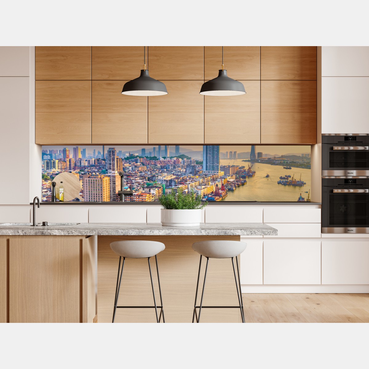 Naklejka repozycjonowalna Macao panorama miasta o zachodzie słońca – Wallissimo® Naklejka repozycjonowalna Macao panorama miasta o zachodzie słońca – Wallissimo®