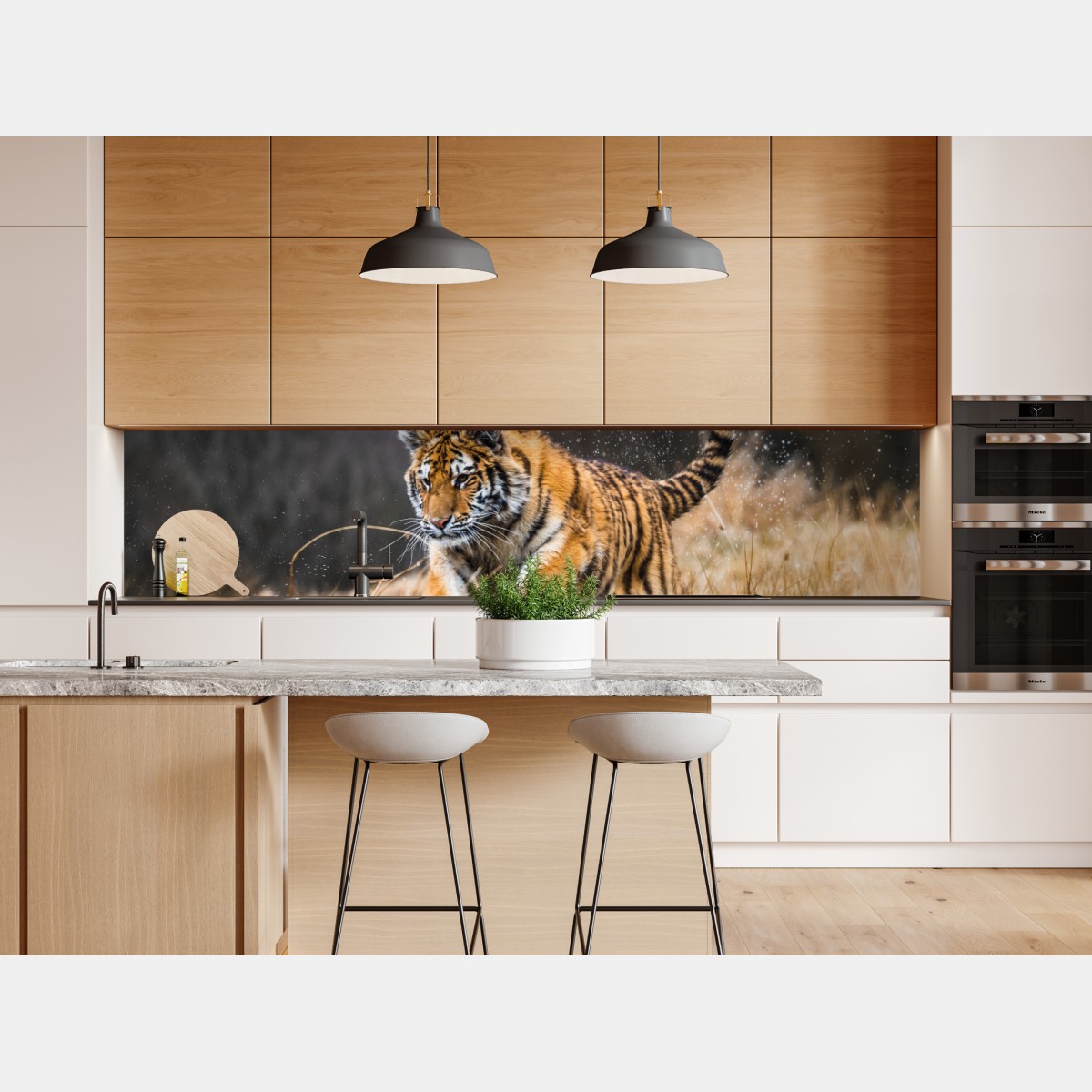 Naklejka repozycjonowalna tygrys Syberyjski w biegu – Wallissimo® Naklejka repozycjonowalna tygrys Syberyjski w biegu – Wallissimo®