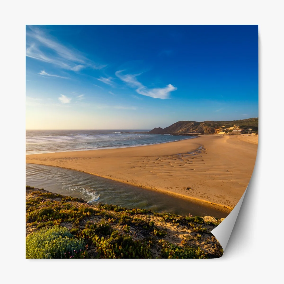 Naklejka repozycjonowalna Praia da Amoreira panoramiczny widok – Wallissimo® Naklejka repozycjonowalna Praia da Amoreira panoramiczny widok – Wallissimo®