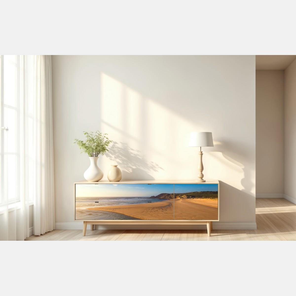 Naklejka repozycjonowalna Praia da Amoreira panoramiczny widok – Wallissimo® Naklejka repozycjonowalna Praia da Amoreira panoramiczny widok – Wallissimo®