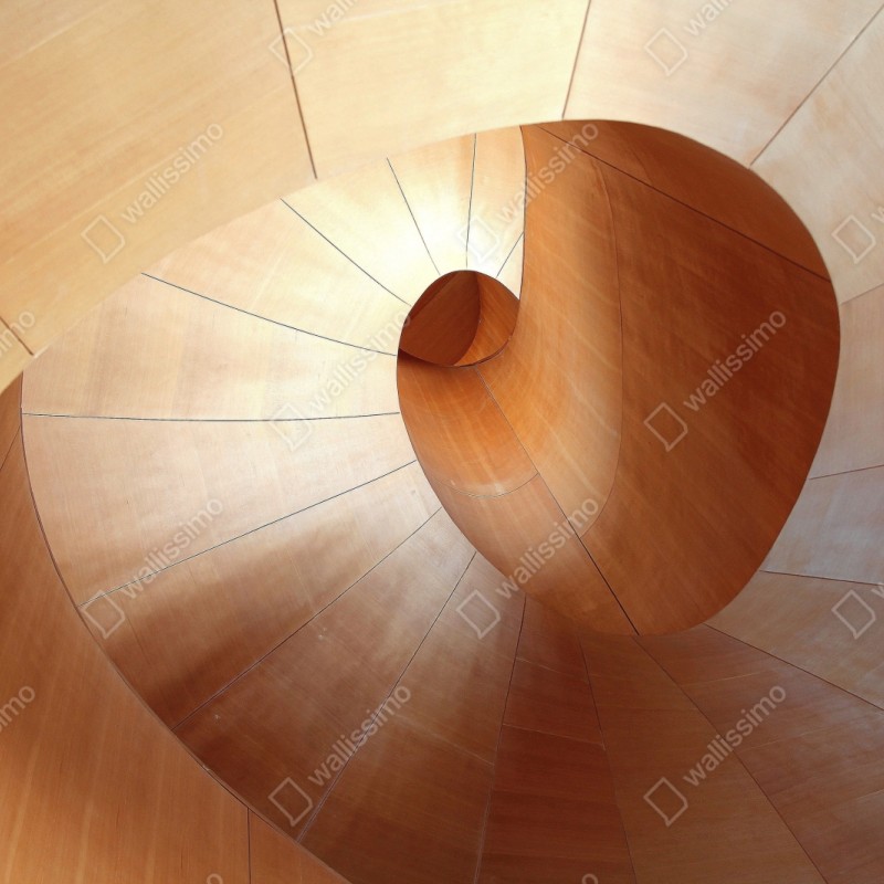 Naklejka repozycjonowalna ciepła drewniana spirala – Wallissimo® Naklejka repozycjonowalna ciepła drewniana spirala – Wallissimo®