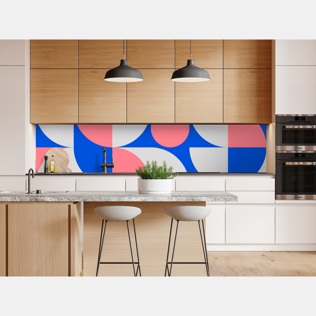 Naklejka repozycjonowalna skandynawska kompozycja geometryczna – Wallissimo® Naklejka repozycjonowalna skandynawska kompozycja geometryczna – Wallissimo®