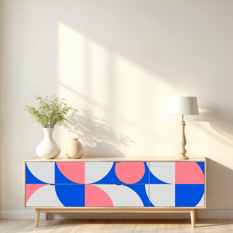 Naklejka repozycjonowalna skandynawska kompozycja geometryczna – Wallissimo® Naklejka repozycjonowalna skandynawska kompozycja geometryczna – Wallissimo®