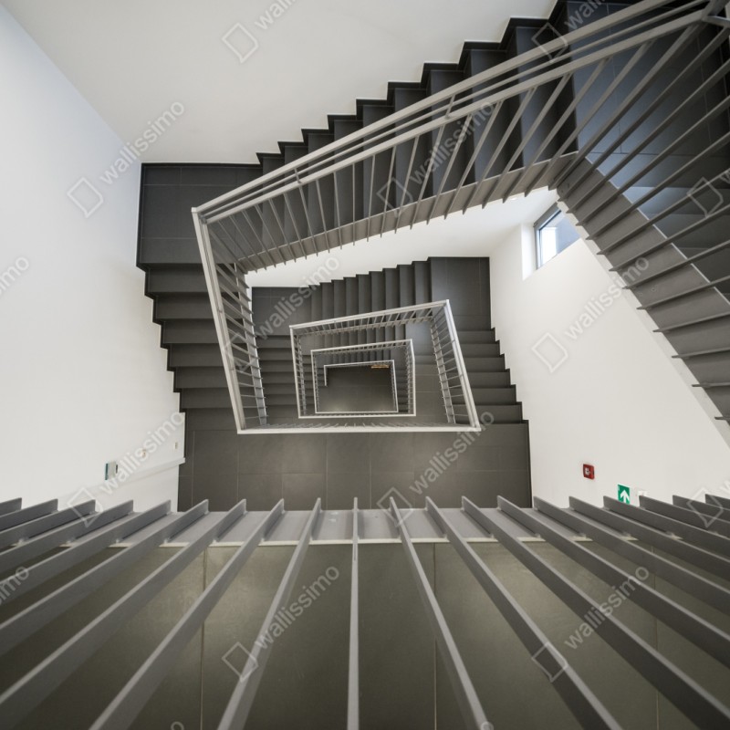Naklejka repozycjonowalna geometryczna klatka schodowa w perspektywie – Wallissimo® Naklejka repozycjonowalna geometryczna klatka schodowa w perspektywie – Wallissimo®