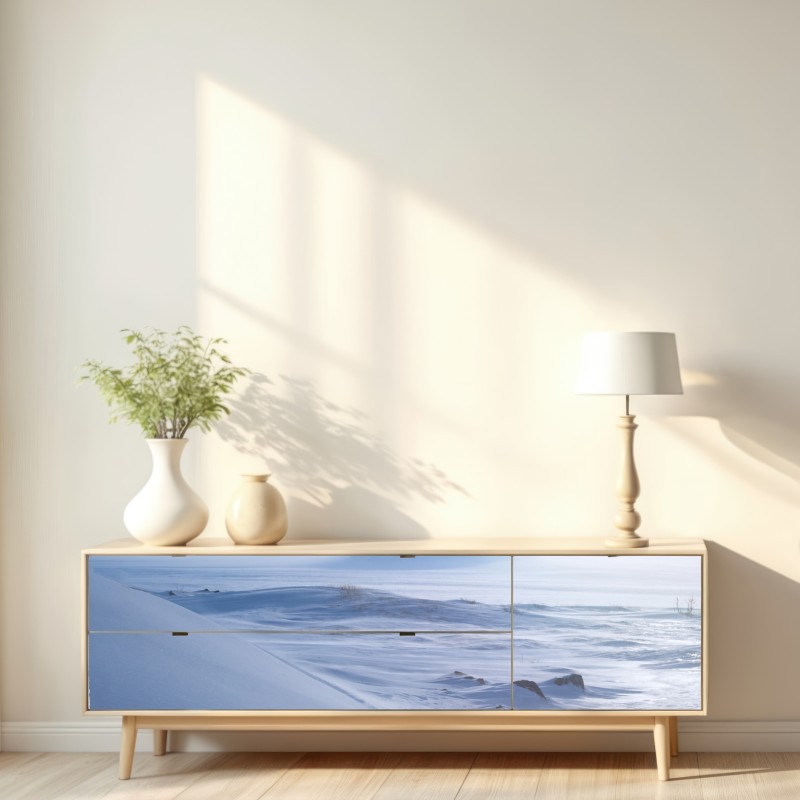 Naklejka repozycjonowalna arktyczny spokój Czukotki – Wallissimo® Naklejka repozycjonowalna arktyczny spokój Czukotki – Wallissimo®