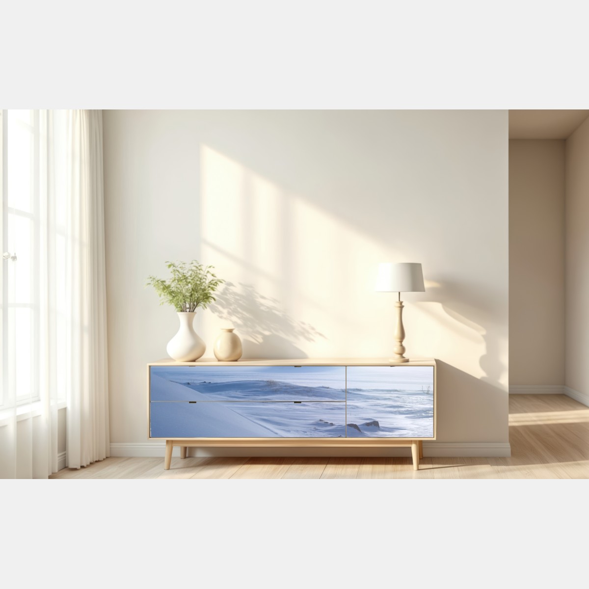 Naklejka repozycjonowalna arktyczny spokój Czukotki – Wallissimo® Naklejka repozycjonowalna arktyczny spokój Czukotki – Wallissimo®