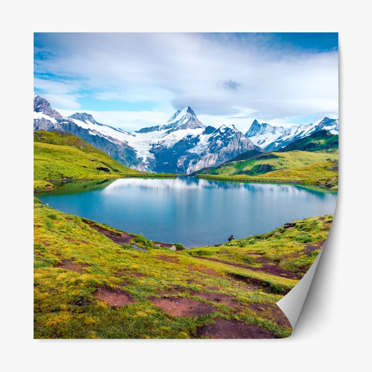 Naklejka repozycjonowalna spokojny poranek nad Bachalpsee, Szwajcaria – Wallissimo® Naklejka repozycjonowalna spokojny poranek nad Bachalpsee, Szwajcaria – Wallissimo®