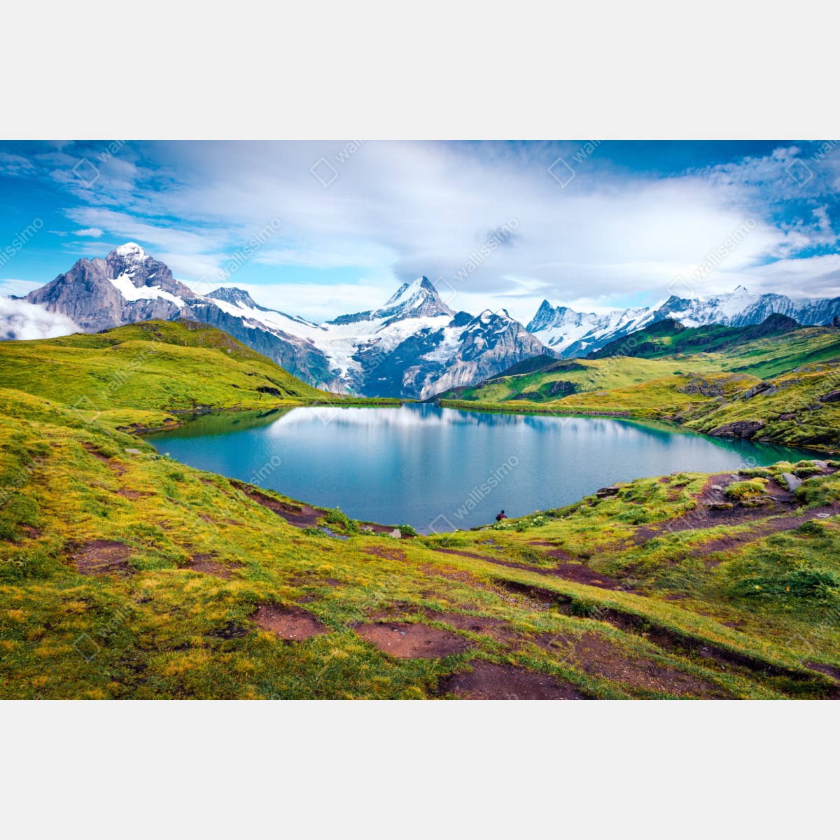 Naklejka repozycjonowalna spokojny poranek nad Bachalpsee, Szwajcaria – Wallissimo® Naklejka repozycjonowalna spokojny poranek nad Bachalpsee, Szwajcaria – Wallissimo®