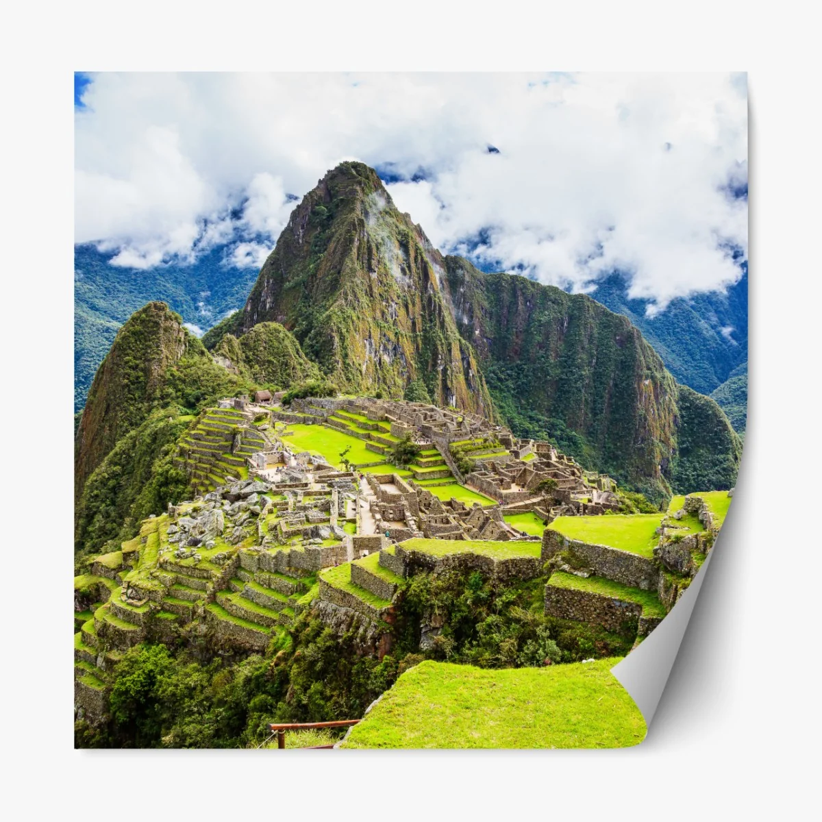 Naklejka repozycjonowalna Machu Picchu starożytne tarasy górskie – Wallissimo® Naklejka repozycjonowalna Machu Picchu starożytne tarasy górskie – Wallissimo®