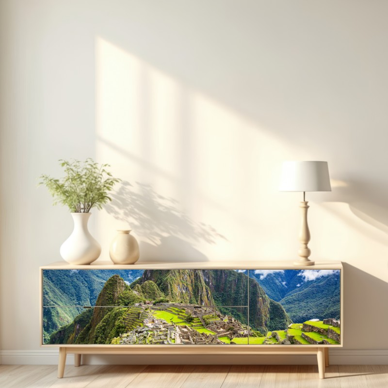 Naklejka repozycjonowalna Machu Picchu starożytne tarasy górskie – Wallissimo® Naklejka repozycjonowalna Machu Picchu starożytne tarasy górskie – Wallissimo®