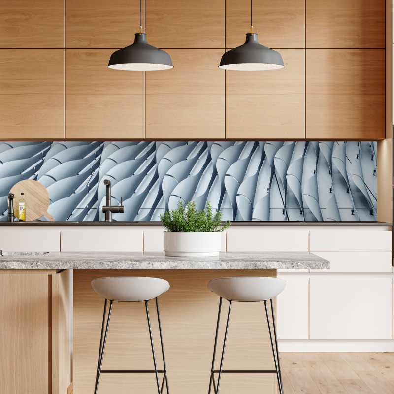 Naklejka repozycjonowalna intensywny fioletowy 3d wir wstęg – Wallissimo®