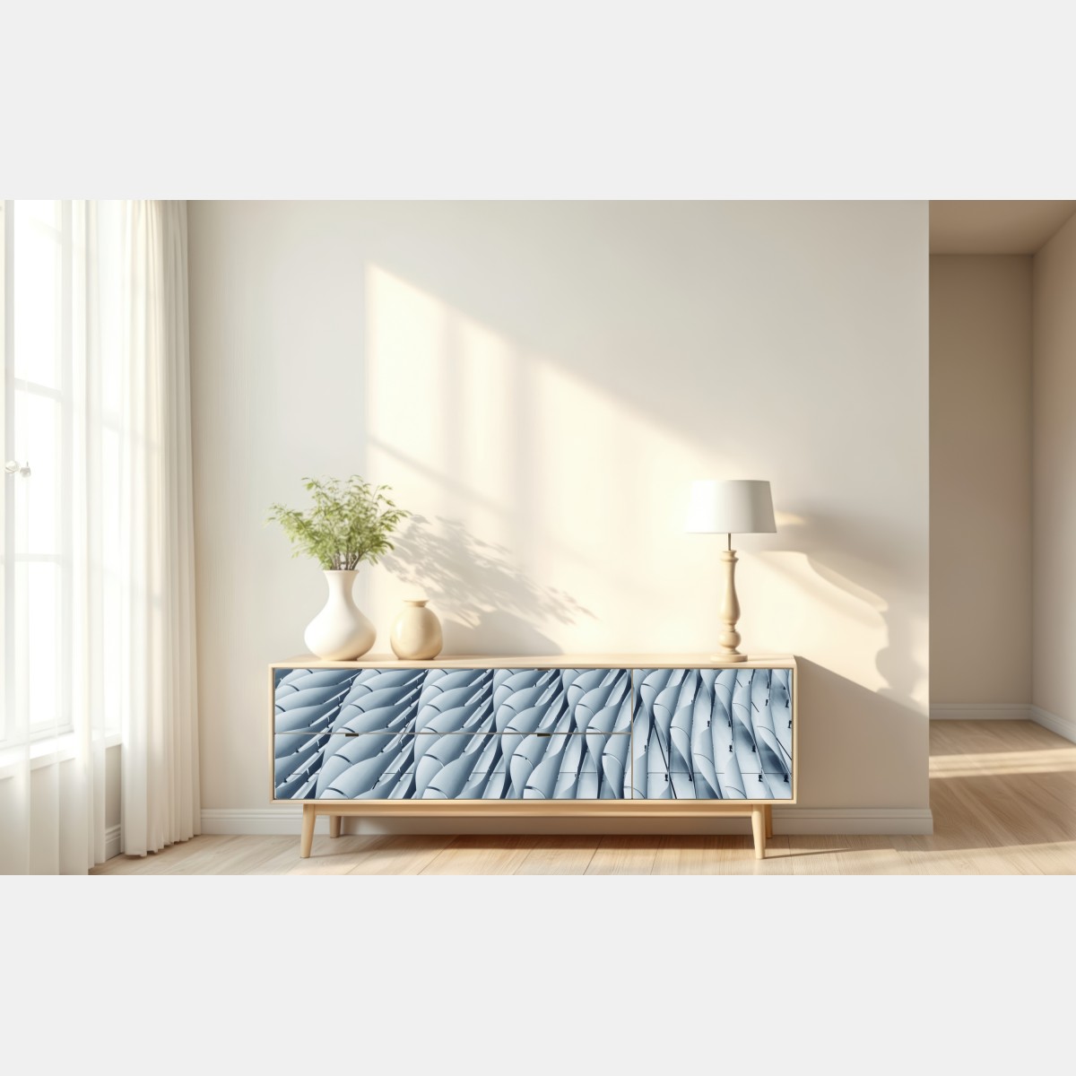 Naklejka repozycjonowalna abstrakcyjny wzór fasady architektonicznej – Wallissimo® Naklejka repozycjonowalna abstrakcyjny wzór fasady architektonicznej – Wallissimo®