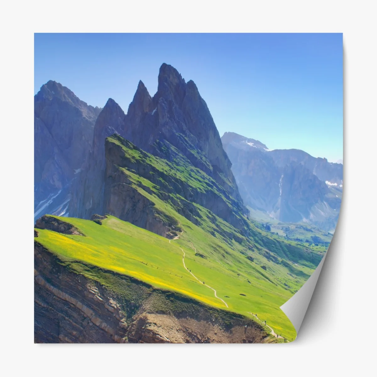 Naklejka repozycjonowalna majestatyczne Seceda w Dolomitach – Wallissimo® Naklejka repozycjonowalna majestatyczne Seceda w Dolomitach – Wallissimo®