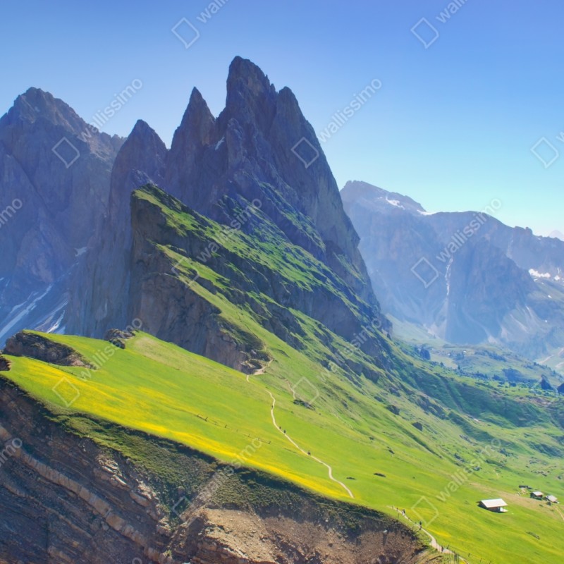Naklejka repozycjonowalna majestatyczne Seceda w Dolomitach – Wallissimo® Naklejka repozycjonowalna majestatyczne Seceda w Dolomitach – Wallissimo®