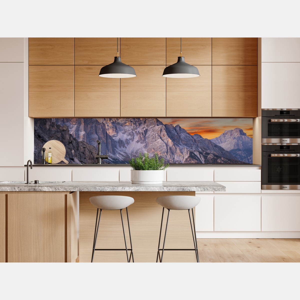 Naklejka repozycjonowalna majestatyczny jesienny zachód w górach – Wallissimo® Naklejka repozycjonowalna majestatyczny jesienny zachód w górach – Wallissimo®