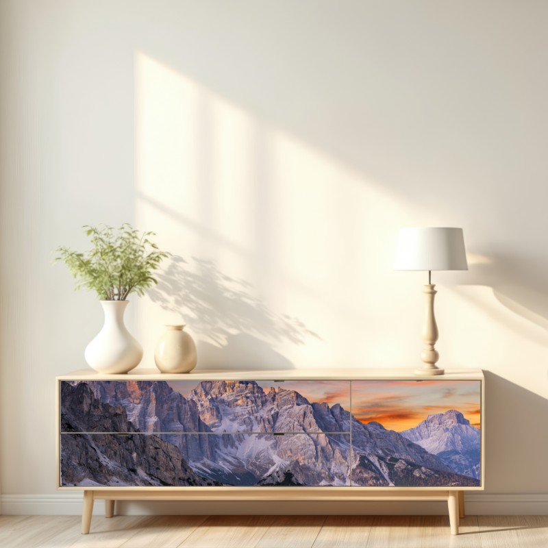 Naklejka repozycjonowalna majestatyczny jesienny zachód w górach – Wallissimo® Naklejka repozycjonowalna majestatyczny jesienny zachód w górach – Wallissimo®