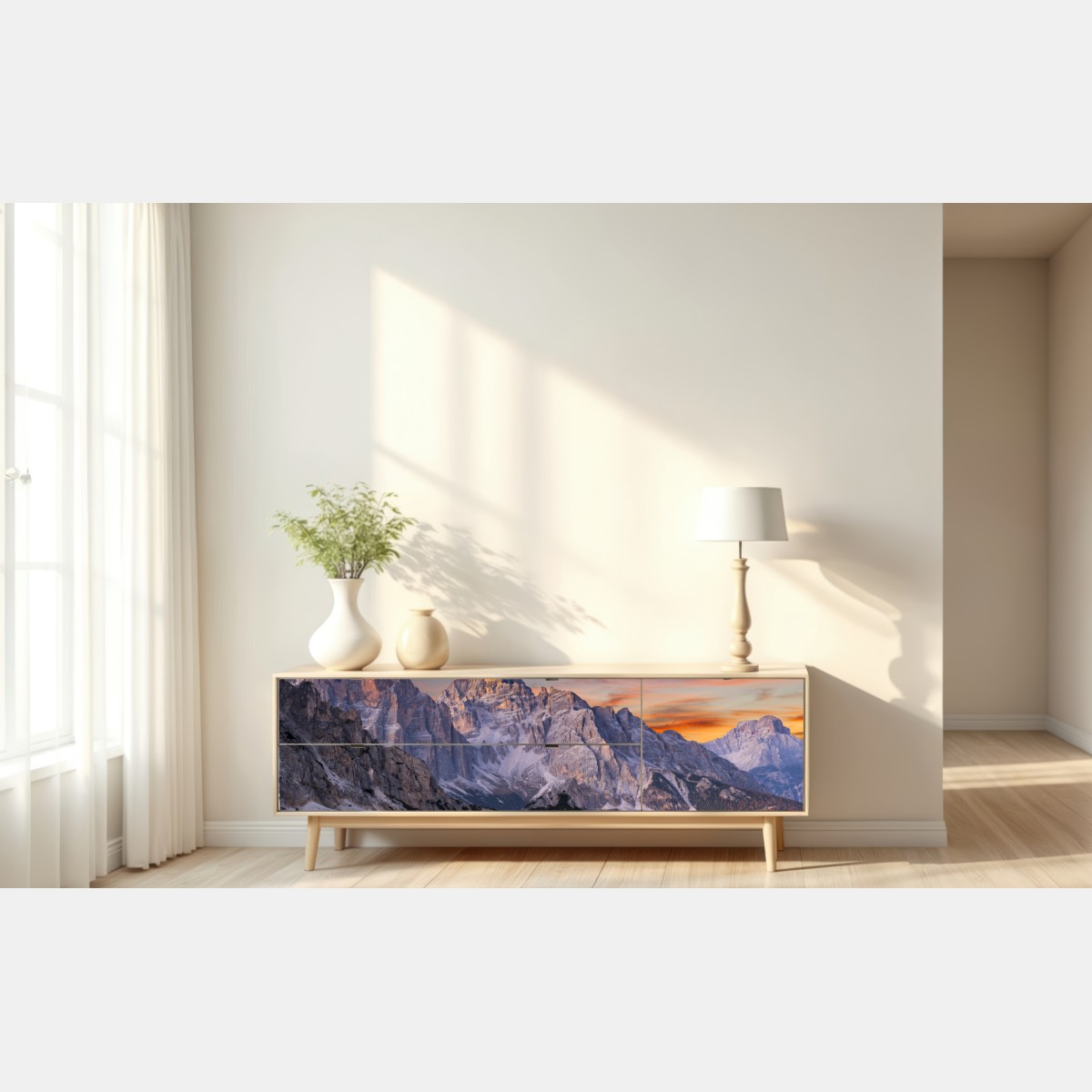 Naklejka repozycjonowalna majestatyczny jesienny zachód w górach – Wallissimo® Naklejka repozycjonowalna majestatyczny jesienny zachód w górach – Wallissimo®