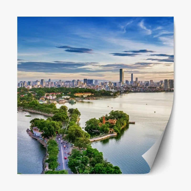 Naklejka repozycjonowalna unoszące się pęcherzyki oleju na głębokim gradiencie – Wallissimo®