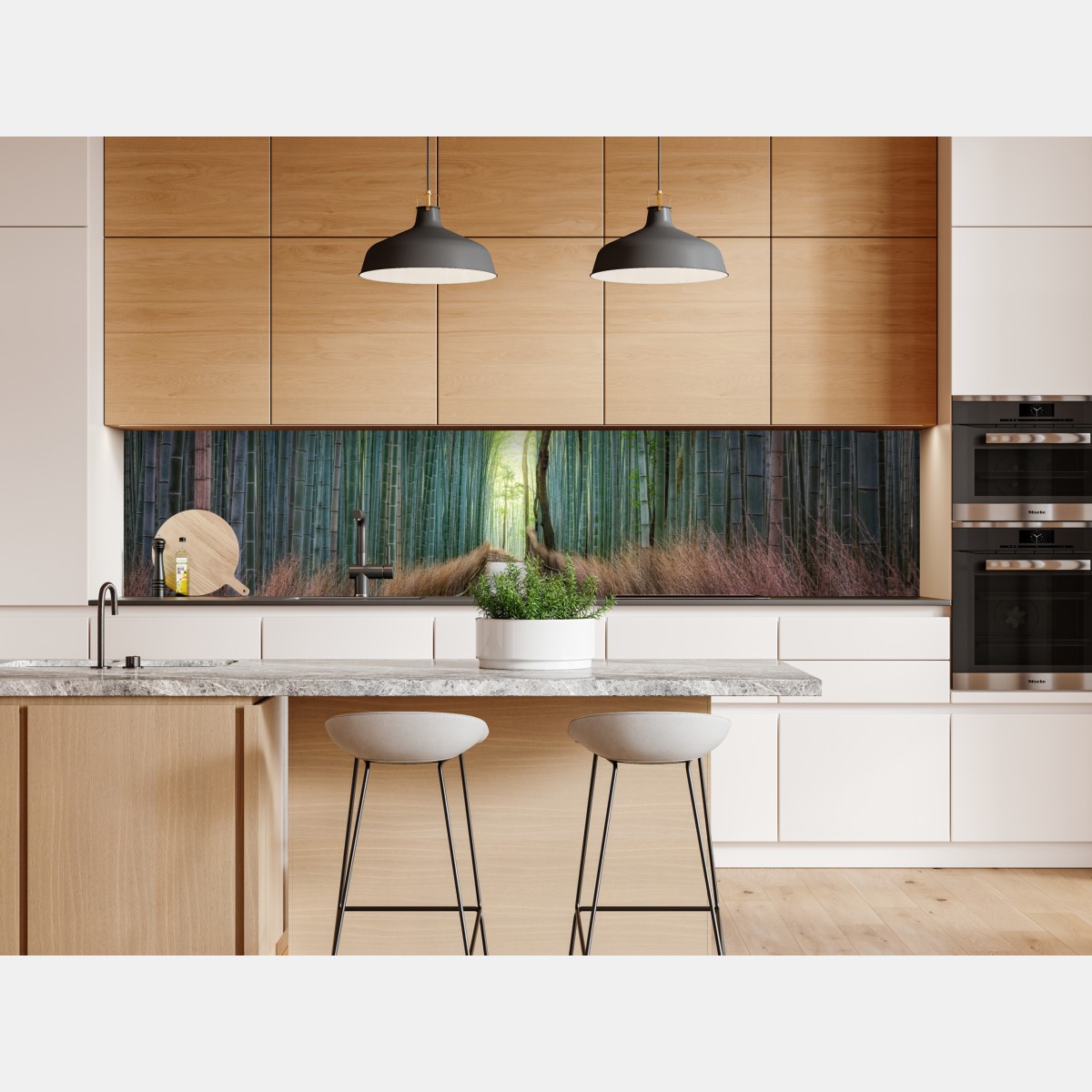 Naklejka repozycjonowalna spokojna ścieżka w lesie bambusowym – Wallissimo® Naklejka repozycjonowalna spokojna ścieżka w lesie bambusowym – Wallissimo®