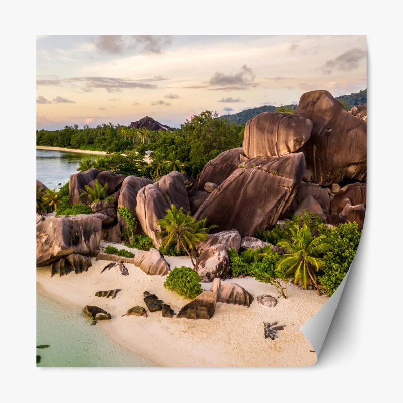 Naklejka repozycjonowalna żywy słonecznik z bliska na żółtym tle – Wallissimo®