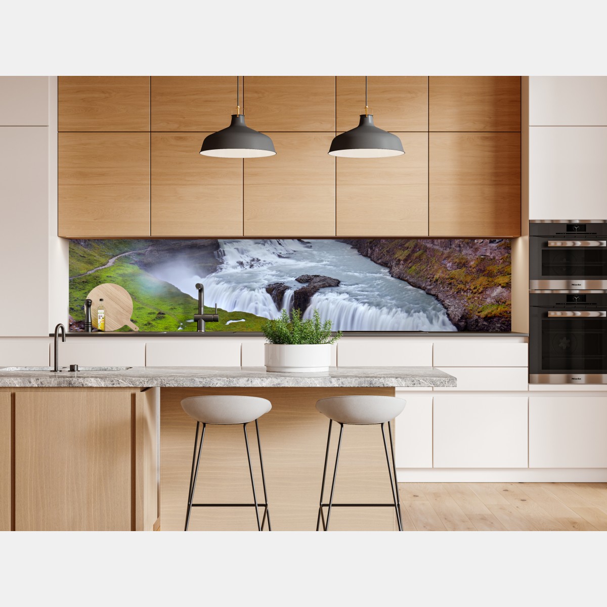 Naklejka repozycjonowalna panoramiczny widok wodospadu Gullfoss – Wallissimo® Naklejka repozycjonowalna panoramiczny widok wodospadu Gullfoss – Wallissimo®