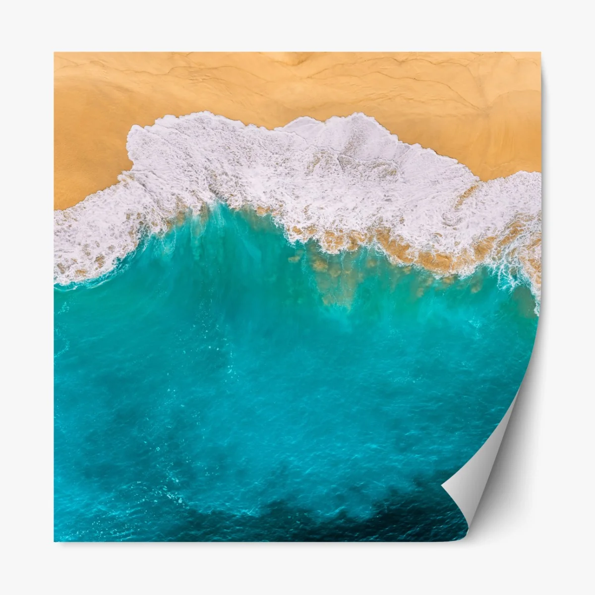 Naklejka repozycjonowalna turkusowe fale nad plażą Kelingking, Nusa Penida – Wallissimo® Naklejka repozycjonowalna turkusowe fale nad plażą Kelingking, Nusa Penida – Wallissimo®