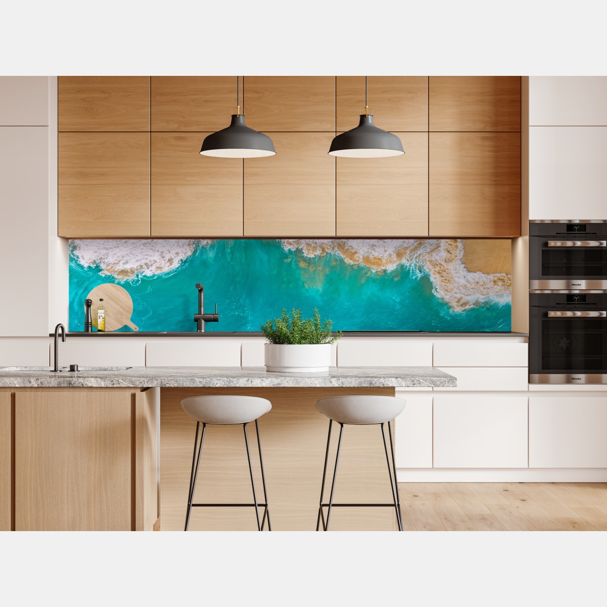 Naklejka repozycjonowalna turkusowe fale nad plażą Kelingking, Nusa Penida – Wallissimo® Naklejka repozycjonowalna turkusowe fale nad plażą Kelingking, Nusa Penida – Wallissimo®