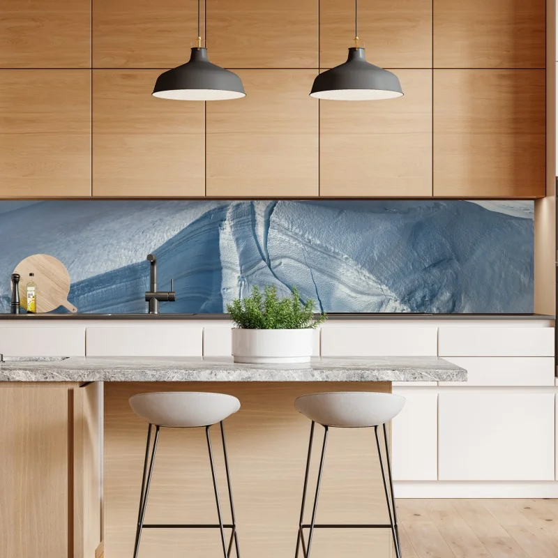 Naklejka repozycjonowalna botaniczny wzór z kwiatami cytrusów na granatowym tle – Wallissimo®