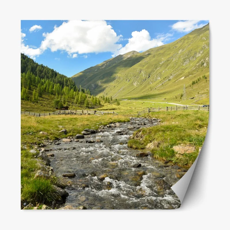 Naklejka repozycjonowalna tropikalny wzór z różowym flamingiem i różami – Wallissimo®