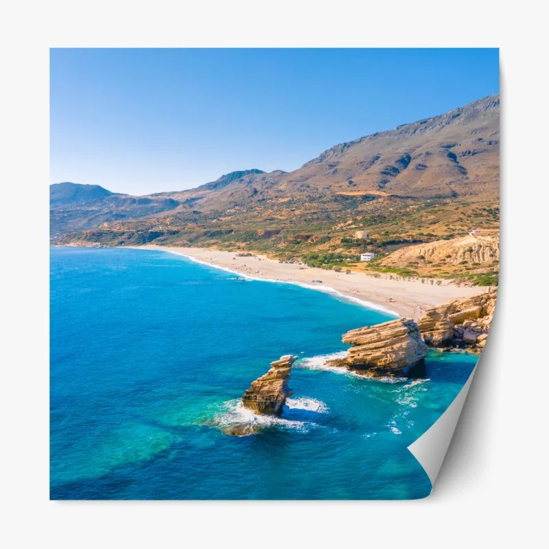 Naklejka repozycjonowalna złote liście w stylu line art – Wallissimo®