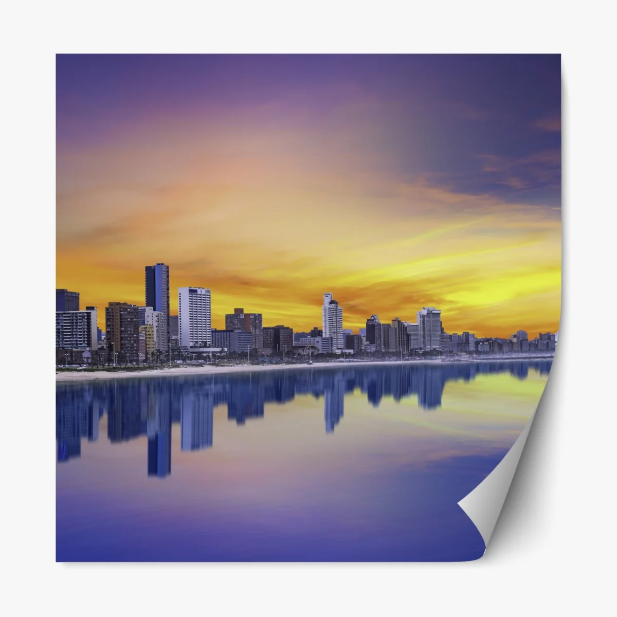 Naklejka repozycjonowalna Durban zmierzchowa panorama nad plażą – Wallissimo® Naklejka repozycjonowalna Durban zmierzchowa panorama nad plażą – Wallissimo®