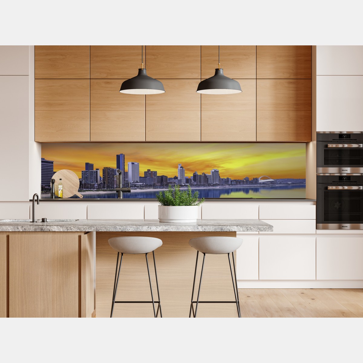 Naklejka repozycjonowalna Durban zmierzchowa panorama nad plażą – Wallissimo® Naklejka repozycjonowalna Durban zmierzchowa panorama nad plażą – Wallissimo®