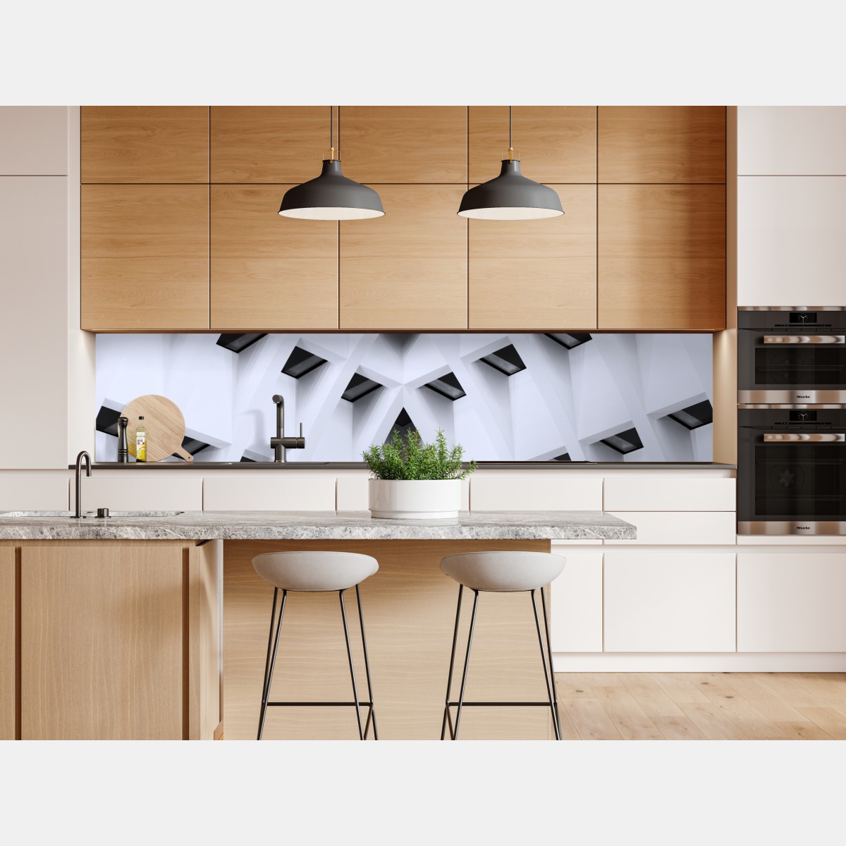 Naklejka repozycjonowalna geometryczny łukowy sufit – Wallissimo® Naklejka repozycjonowalna geometryczny łukowy sufit – Wallissimo®