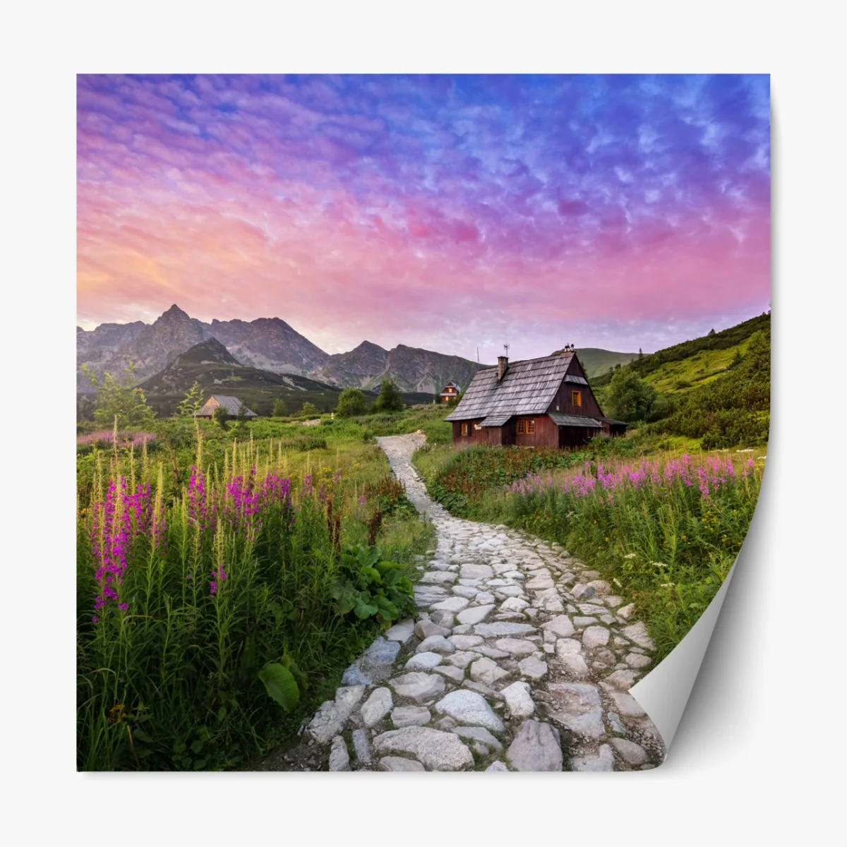 Naklejka repozycjonowalna wschód słońca nad Hala Gasienicowa – Wallissimo® Naklejka repozycjonowalna wschód słońca nad Hala Gasienicowa – Wallissimo®