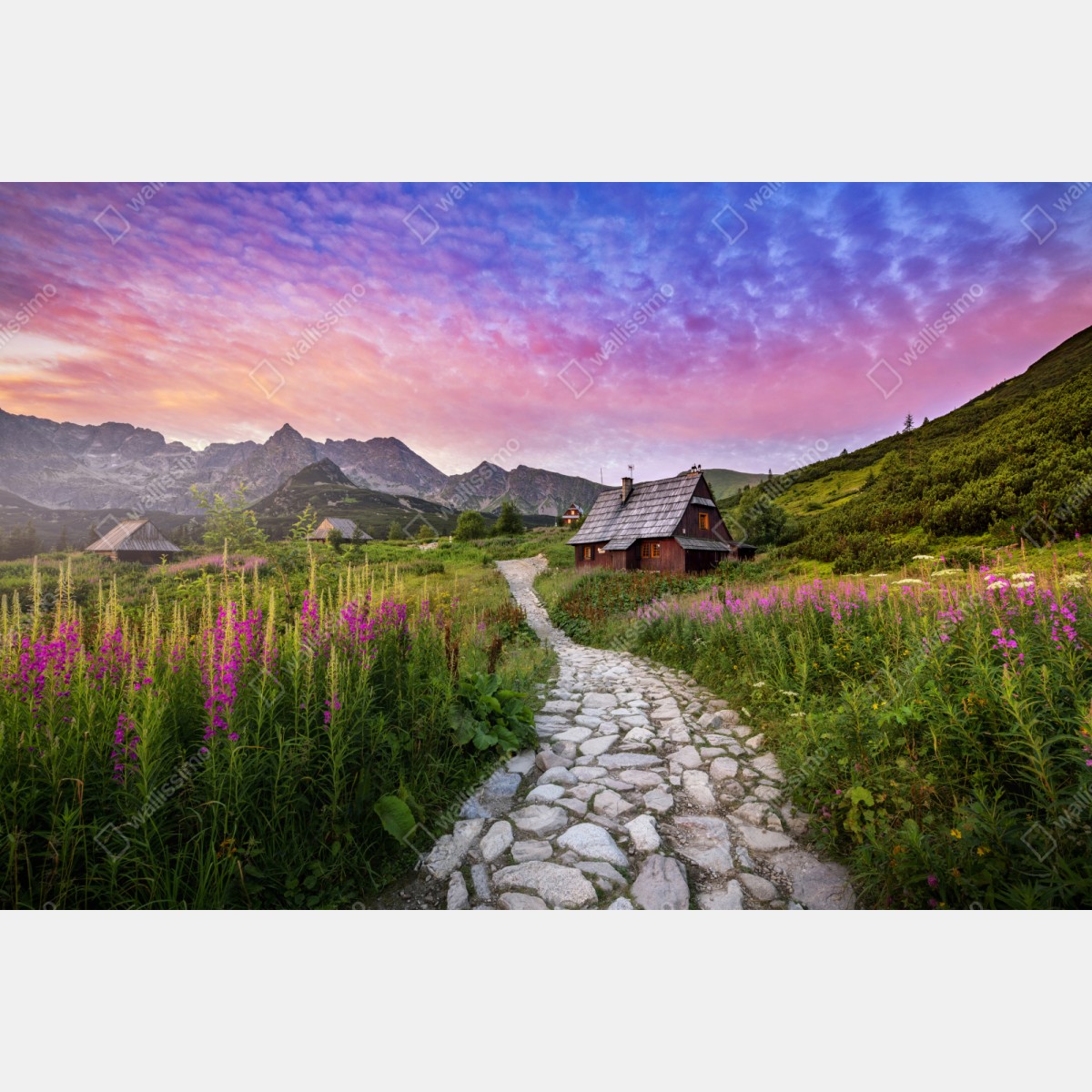 Naklejka repozycjonowalna wschód słońca nad Hala Gasienicowa – Wallissimo® Naklejka repozycjonowalna wschód słońca nad Hala Gasienicowa – Wallissimo®