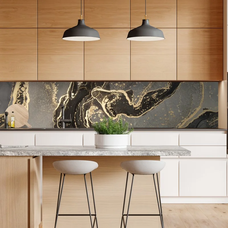 Naklejka repozycjonowalna odważne czerwone geometryczne bloki – Wallissimo®