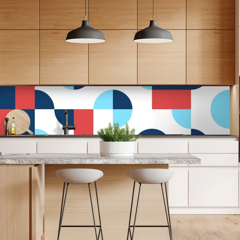 Naklejka repozycjonowalna tropikalny zachód słońca z palmami – Wallissimo®