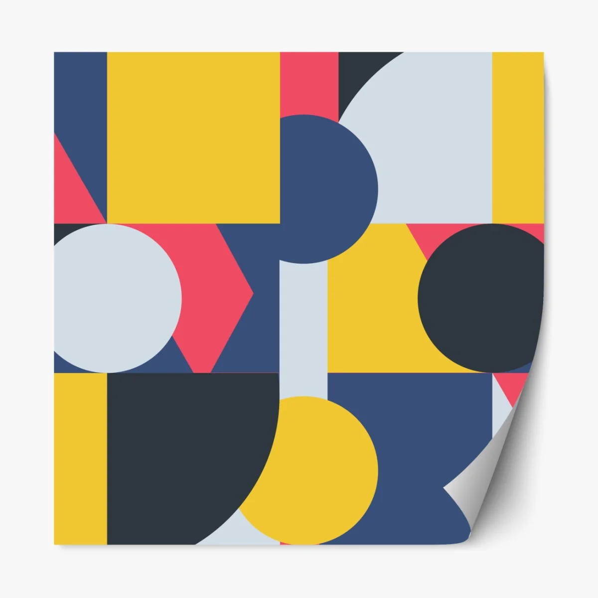 Naklejka repozycjonowalna żywa geometryczna kompozycja – Wallissimo® Naklejka repozycjonowalna żywa geometryczna kompozycja – Wallissimo®