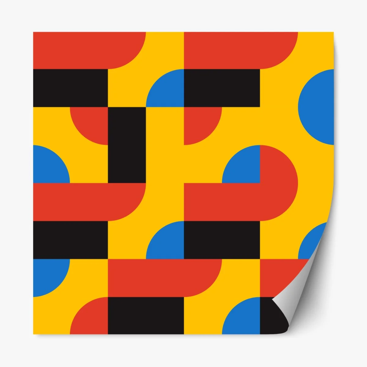 Naklejka repozycjonowalna odważny geometryczny wzór na ścianę – Wallissimo® Naklejka repozycjonowalna odważny geometryczny wzór na ścianę – Wallissimo®