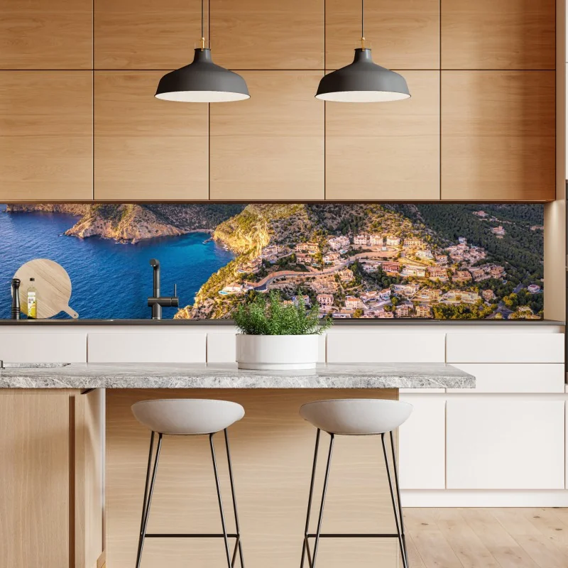 Naklejka repozycjonowalna mistyczny portret w złocie i błękicie – Wallissimo®