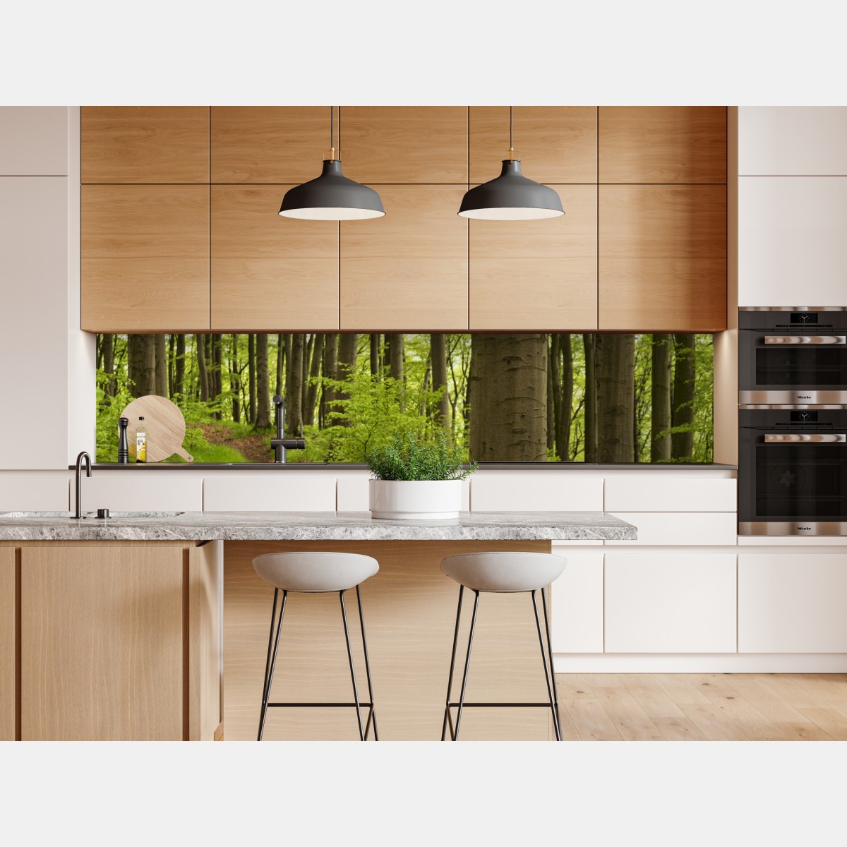 Naklejka repozycjonowalna spokojna zielona ścieżka leśna – Wallissimo® Naklejka repozycjonowalna spokojna zielona ścieżka leśna – Wallissimo®