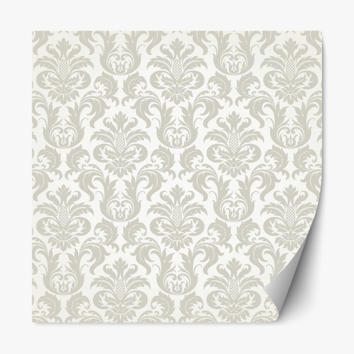 Naklejka repozycjonowalna elegancki beżowy wzór damask – Wallissimo® Naklejka repozycjonowalna elegancki beżowy wzór damask – Wallissimo®