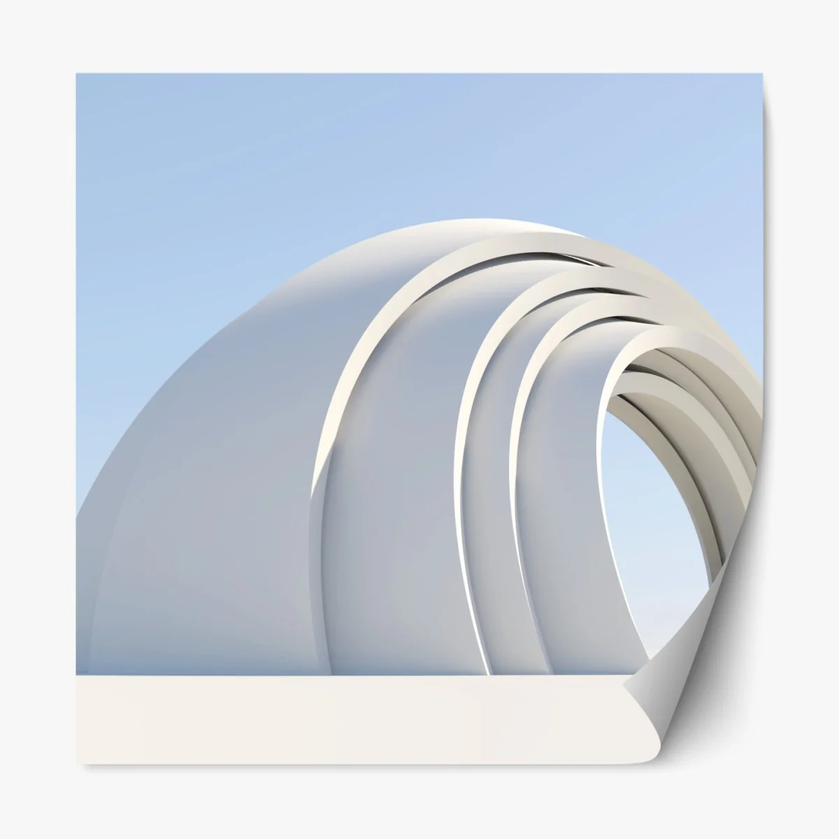 Naklejka repozycjonowalna minimalistyczna rzeźba łuku – Wallissimo® Naklejka repozycjonowalna minimalistyczna rzeźba łuku – Wallissimo®