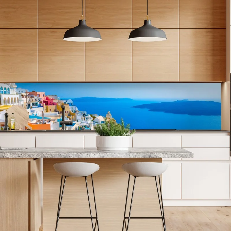 Naklejka repozycjonowalna spokojne drewniane molo o zachodzie słońca – Wallissimo®